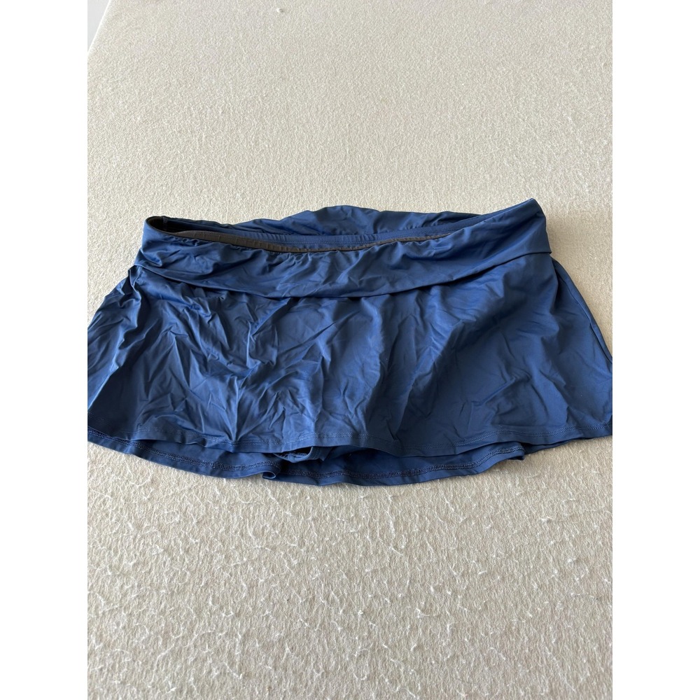 Bleu Rod Beattie Swim Skirt Bottom Womens 18W Blue Navy Tummy Control NWT
